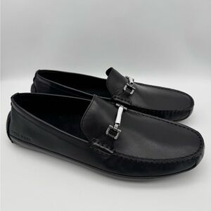 Cole Haan Wyatt Bit Driver Black Leather Loafers Men's Size 13 M